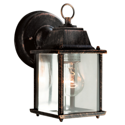 Trans Globe Lighting 40455 BC 1 Light Coach Lantern in Black Copper